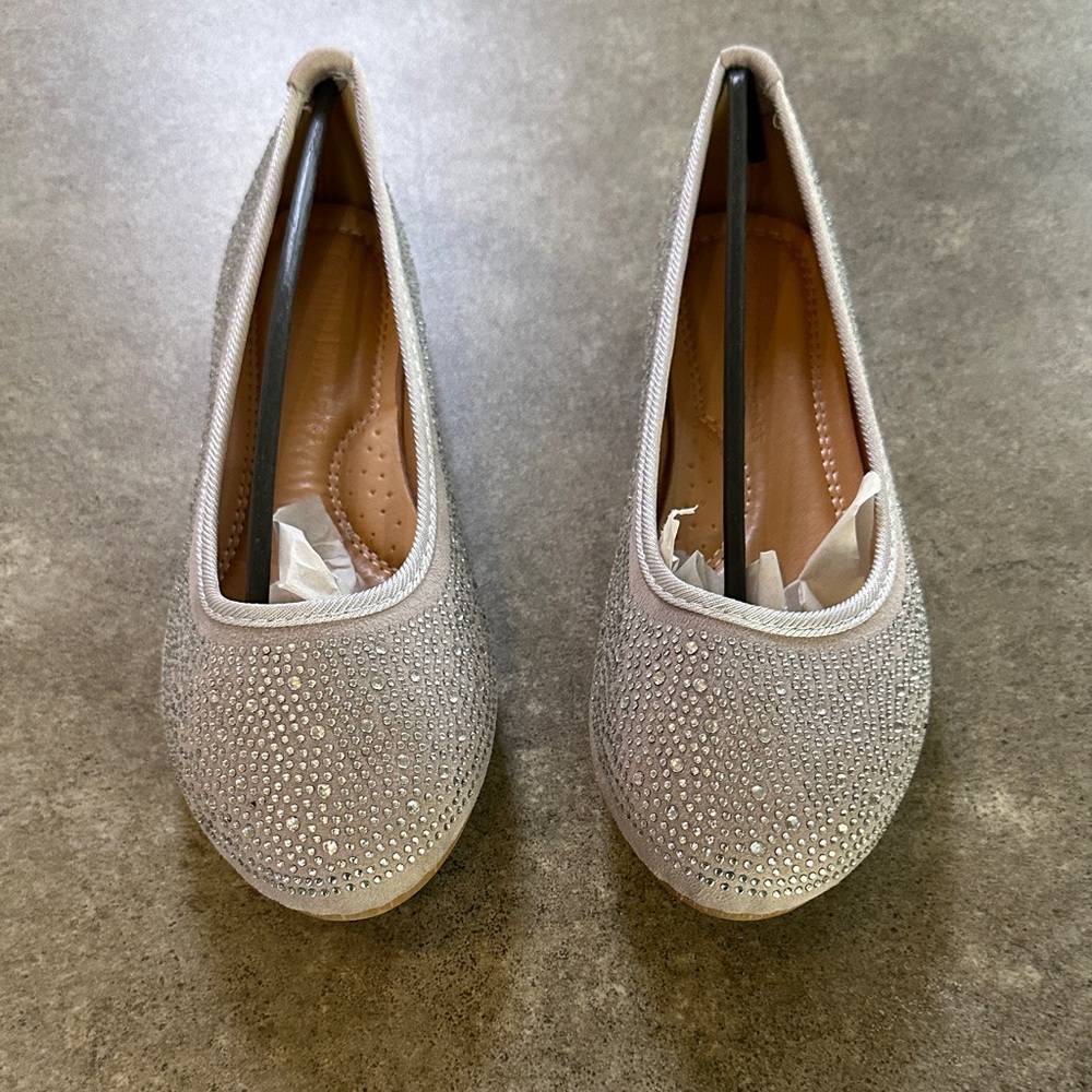 DIVA Lounge Glittering Silver Flats